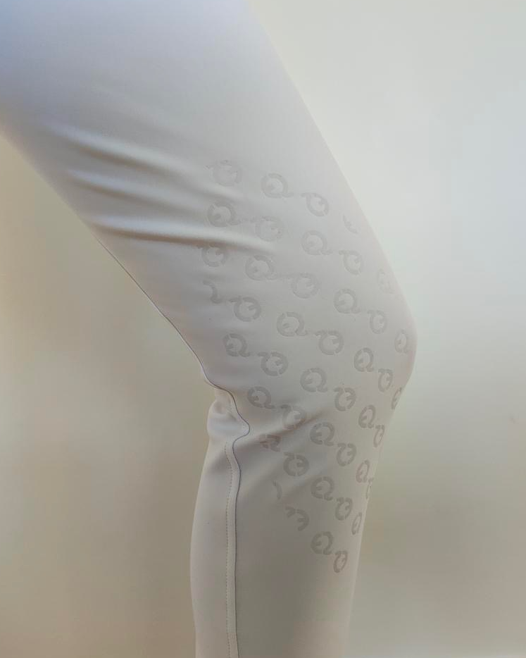 Eqona Competition Ridbyxor Half Grip Dam - Vit