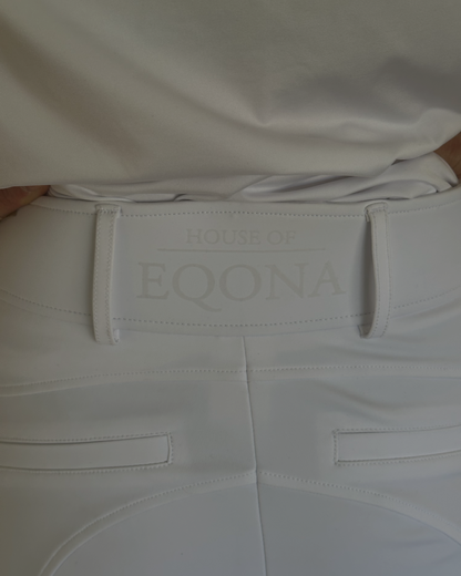 Eqona Competition Ridbyxor Half Grip Dam - Vit