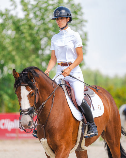 Eqona Competition Ridbyxor Half Grip Dam - Vit