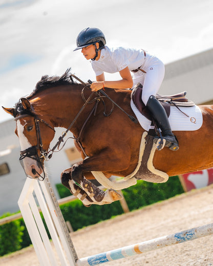Eqona Competition Ridbyxor Half Grip Dam - Vit
